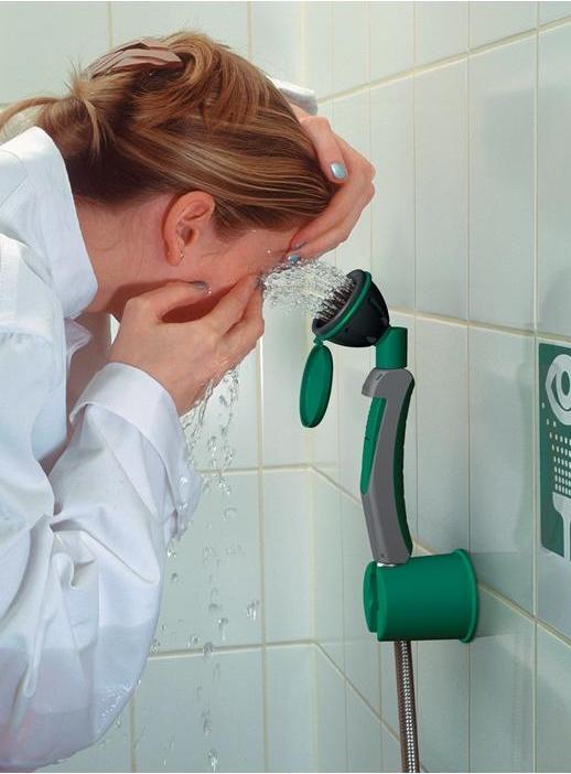 Image du produit B-Safety Laveur d'yeux ClassicLine avec pommeau de douche 45°, montage mural ou sur table 1/2 FF pouce