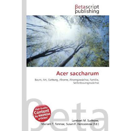 Thumbnail - Acer saccharum, Fachbücher von Lambert M. Surhone, Miriam T. Timpledon, Susan F. Marseken