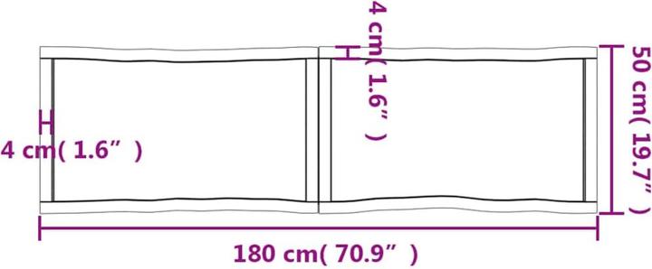 Image du produit vidaXL Tischplatte (180 x 50 cm)