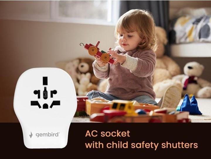 Produktbild Gembird Universeller Reiseadapter mit 4 abnehmbaren Steckern