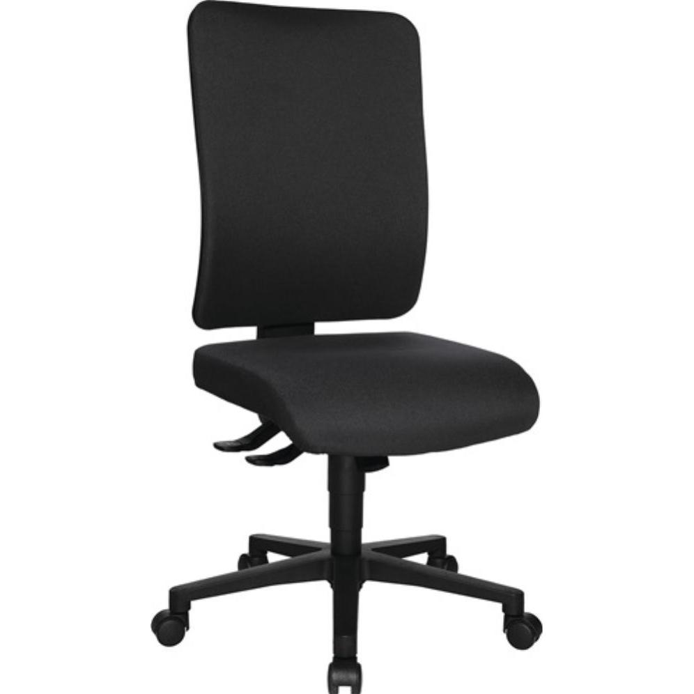 Topstar, Bürostuhl, Bürodrehstuhl mit Synchrontechnik anthrazit 450-550 mm ohne Armlehnen Tragfähigkeit 110 kg