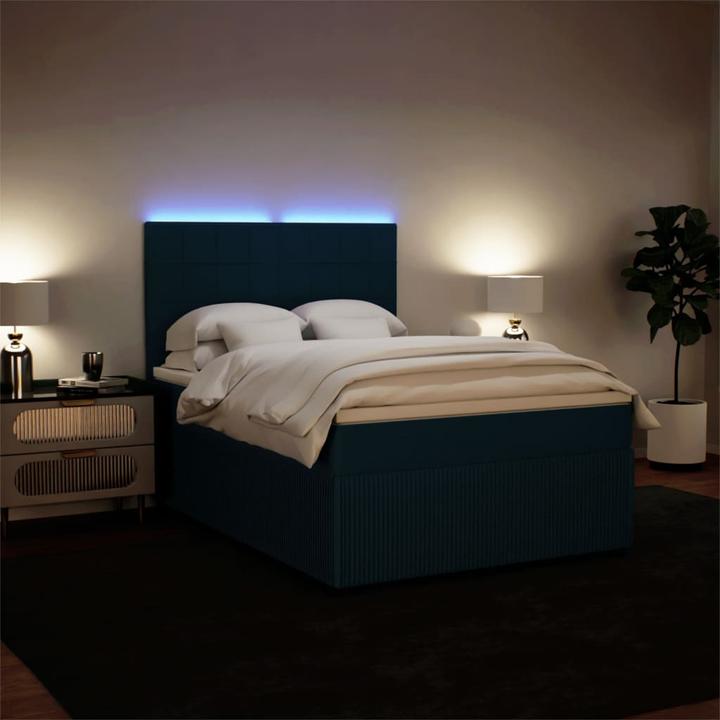 Actual product image vidaXL Bo x spring bed with mattress 160 x 200 cm velvet (160 x 200 cm)
