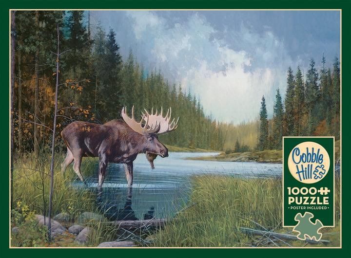 Actual product image Cobble Hill Moose in the lake 1000 parts (1000 pieces)