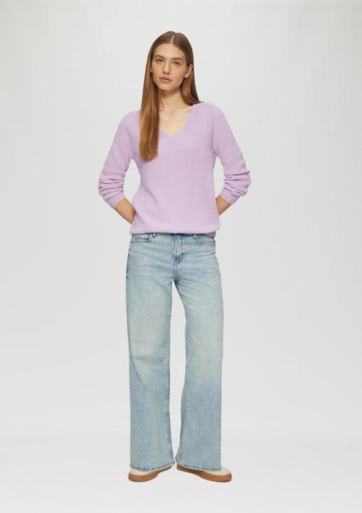 Produktbild S.Oliver Strickpullover Strickpullover mit V-Ausschnitt und Raglan-Ärmeln (46)