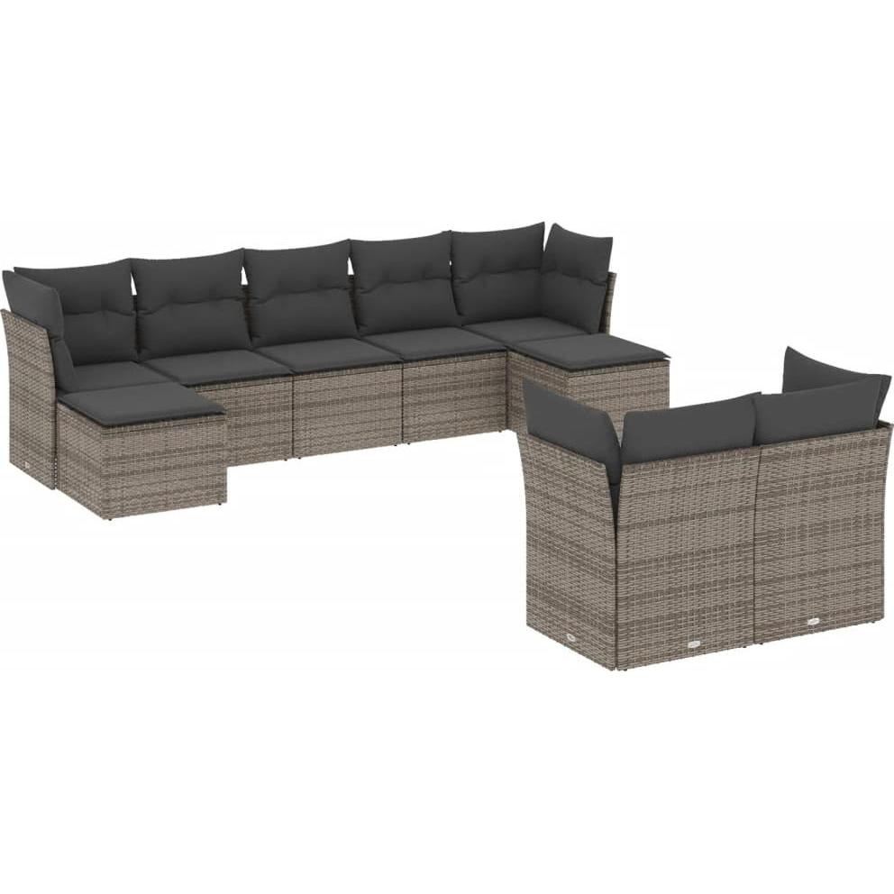 VidaXL, Gartenlounge, 10-tlg. Garten-Lounge-Set mit Kissen