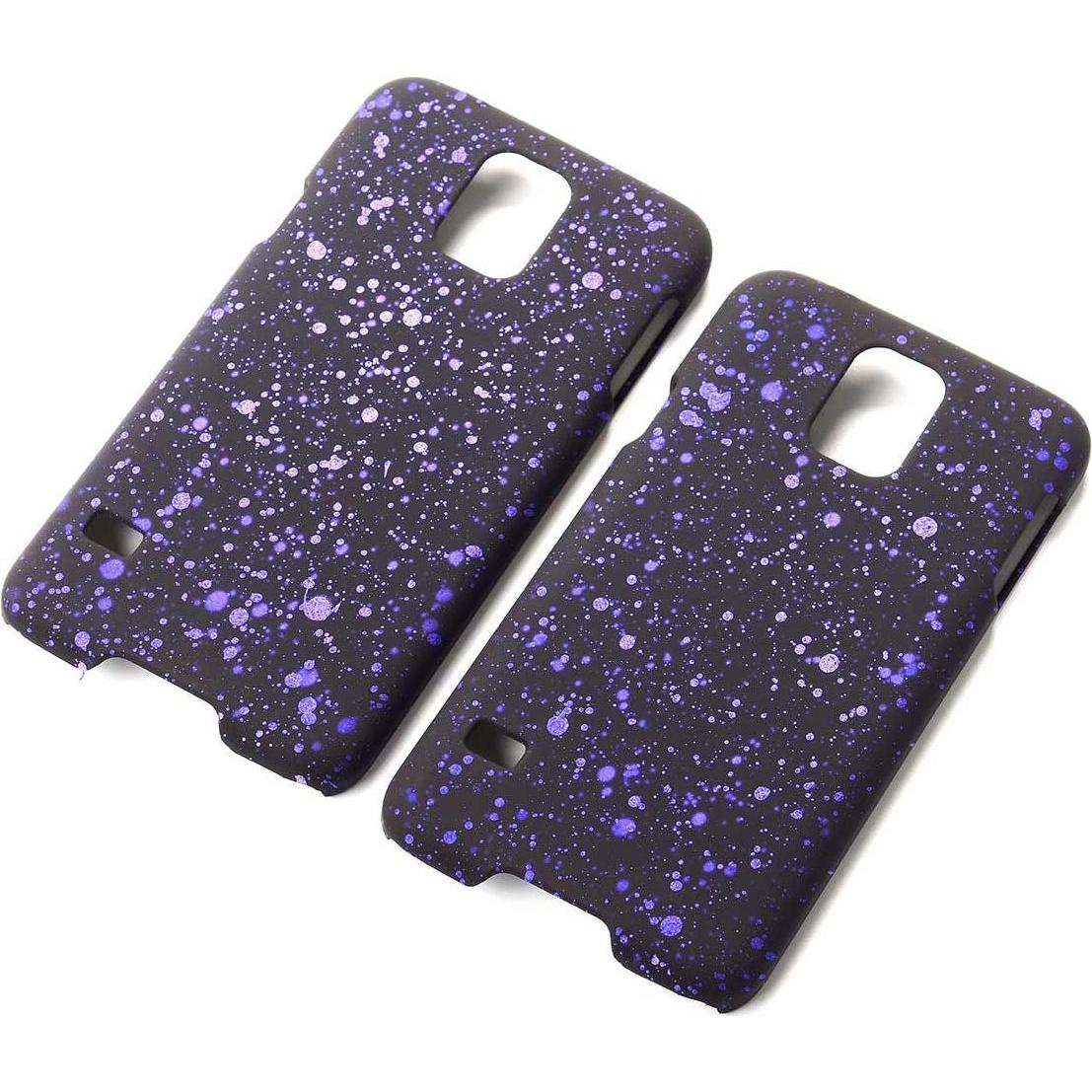 König Design Handy Hülle Schutz Case Bumper für Samsung Galaxy S5 / S5 Neo 3D Sterne Lila Neu (Samsung Galaxy S5 Neo, Sa...