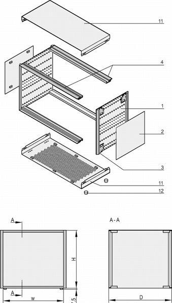 Actual product image Schroff ratiopacPRO Enclosure - RATIOP.PRO 19" 6HE 84TE 375T (19 inch rack)