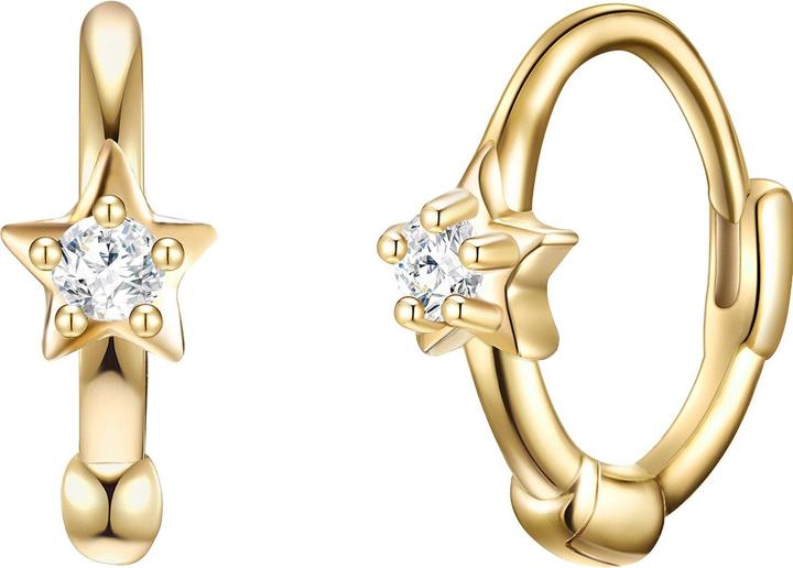 Immagine prodotto Glanzstücke München Stella da donna in argento sterling con zirconi in oro giallo - 24521 (Argento)