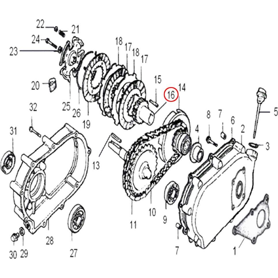 Thumbnail - Wiltec, Zubehör Gartenmaschinen, Ölbadkupplung Ersatzteil Mitnehmernabe 20 mm Benzinmotor 6,5 PS Kupplung