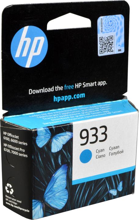Actual product image HP 933 Original Ink Cartridge (C)