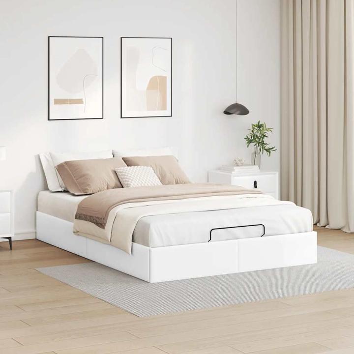 Image du produit vidaXL Ottoman-Bett ohne Matratze Weiss 140x200 cm Kunstleder (140 x 200)