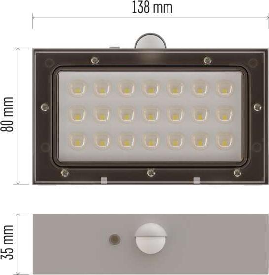 Image du produit Emos LED-Leuchte BRIXO mit PIR, neutralweiss (350 lm)