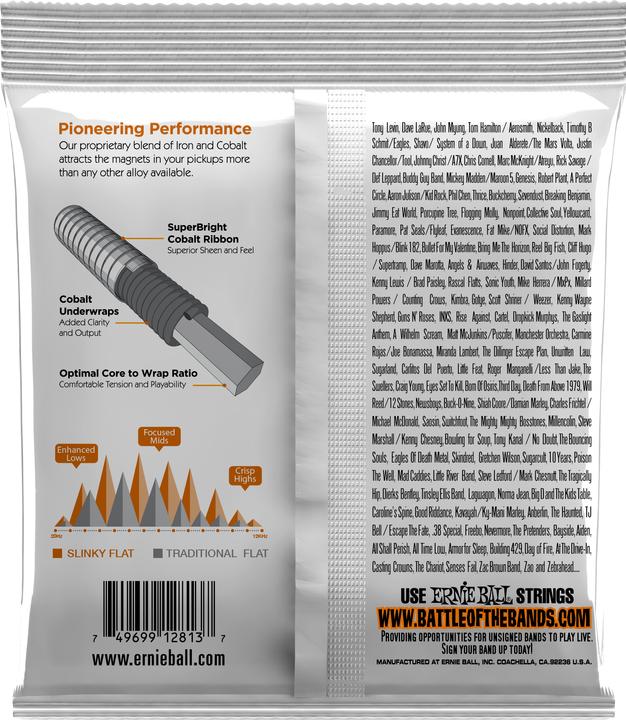 Actual product image Ernie Ball Cobalt Flat Hybrid (4 x, Electric bass, 0.11")