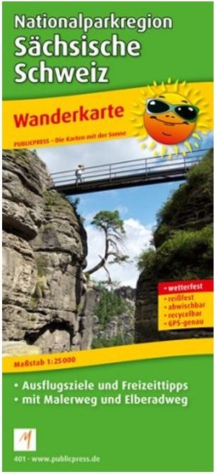Hiking map NP Saxon Switzerland