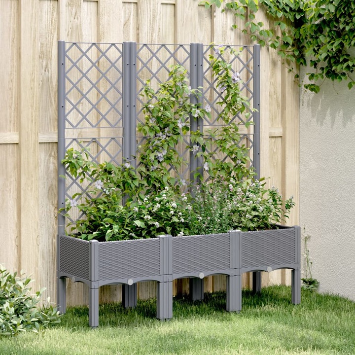 Actual product image VidaXL Planter with trellis PP