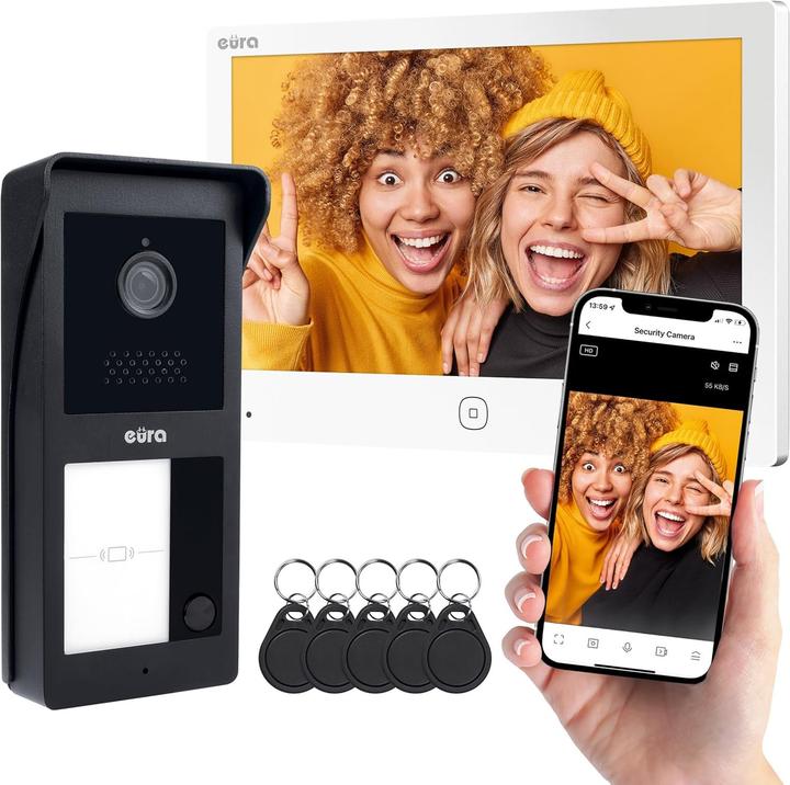 Immagine prodotto Eura 2-Draht Video Türsprechanlage VDP-49A3-2TY weiss Tuya (Cablato, WiFi)