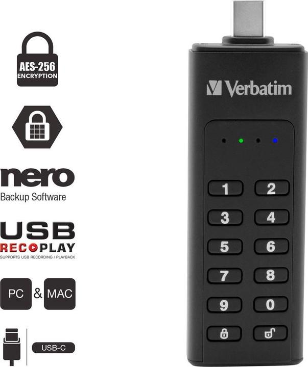 Produktbild Verbatim Keypad Secure (32 GB, USB-A)