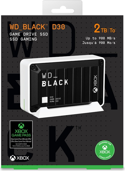 Actual product image WD Black D30 Game Drive SSD for Xbox (2000 GB)