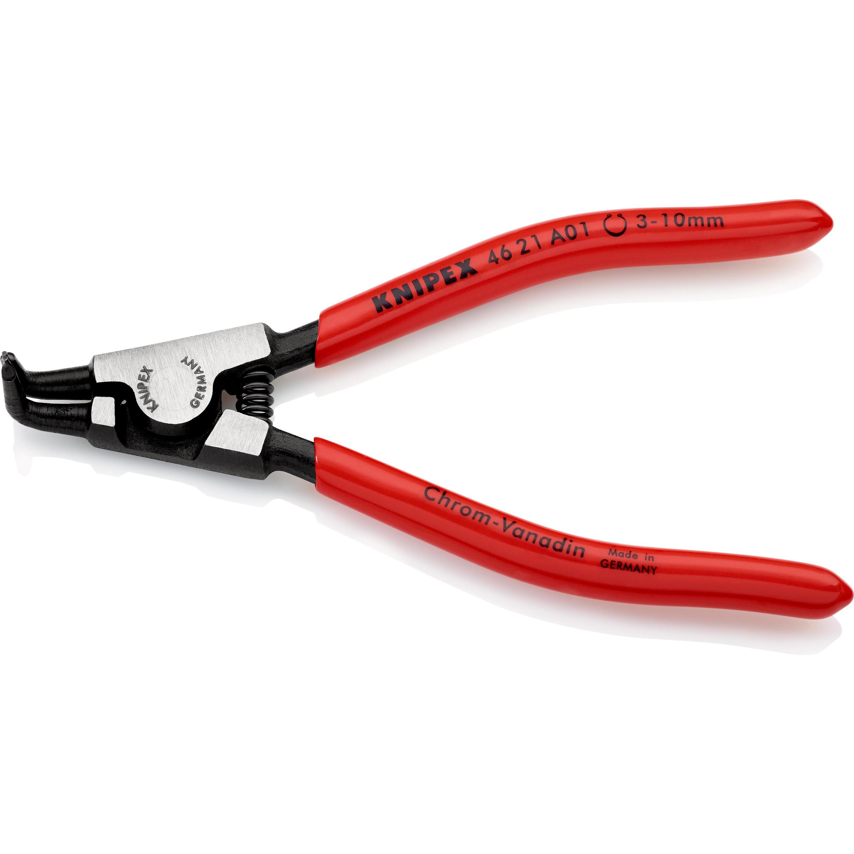 Knipex, Zange, Sicherungsringzange DIN 5254 B L.125mm 90Grad gew. Bereich 3-10mm schwarz atram. Kopf pol. Griff... (210 ...