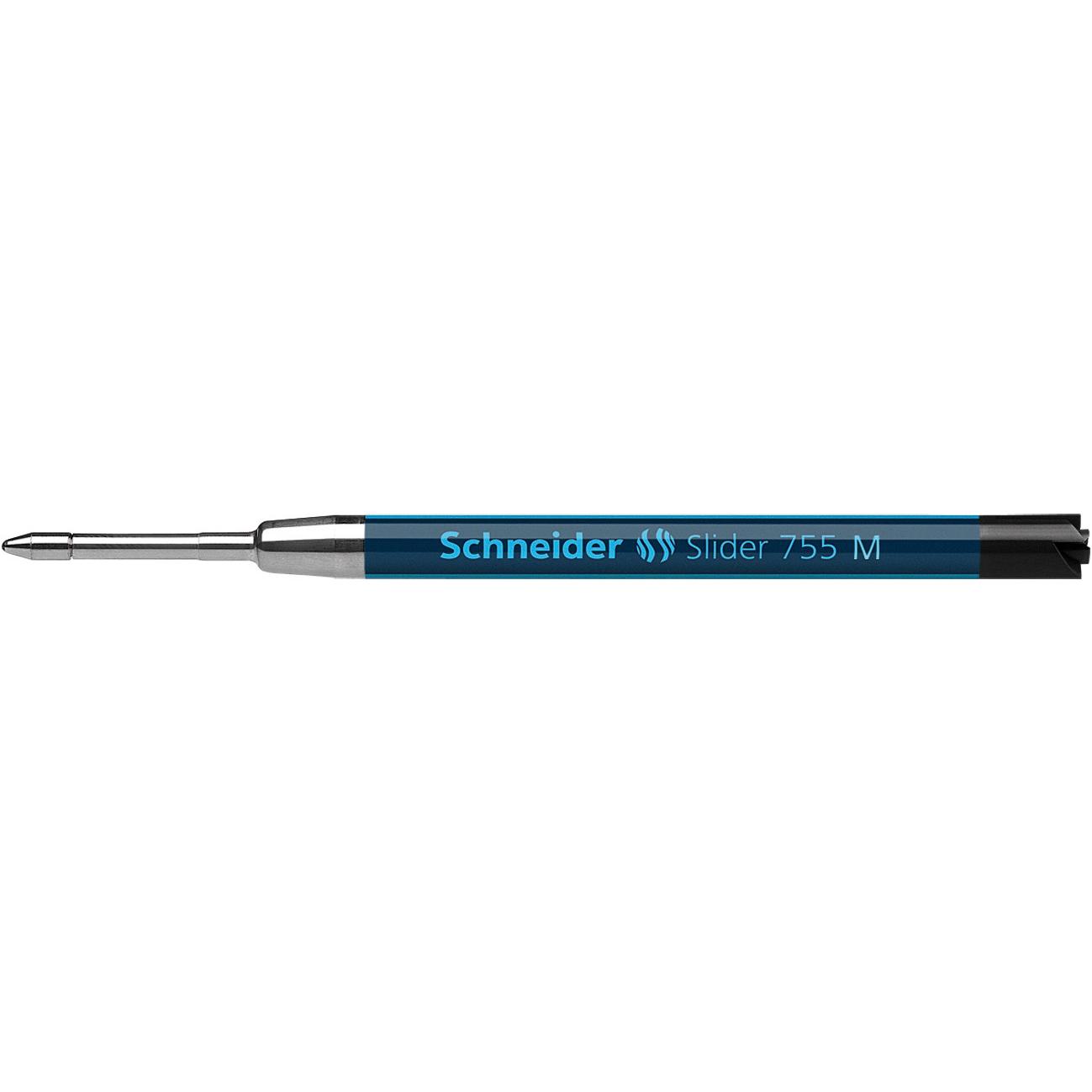 Schneider, Ersatzpatrone, Kugelschreiber Mine Grossraum Slider 755 M (Gelmine, Schwarz, 0.50 mm)