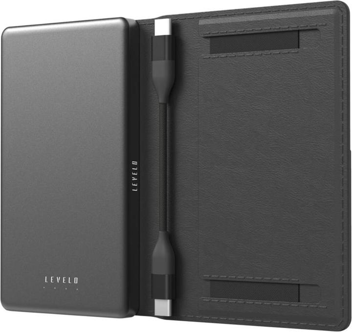 Levelo Vermont Portable 5000mAh Powerbank With Built-In Booktype Card Holder & Magnetic (5000 mAh, 12 W)