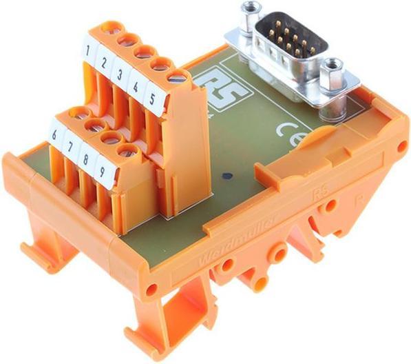 Image du produit RS PRO Bornier rail DIN à fiche mâle Sub-D