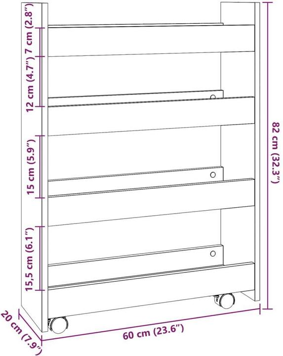 Image du produit vidaXL Aufbewahrungswagen