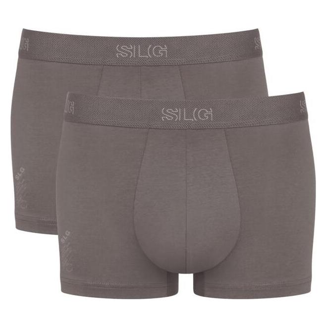 Sloggi, Herren, Unterhosen, Herren Trunk «Slg Base», Duo-Pack, Grau, (56)