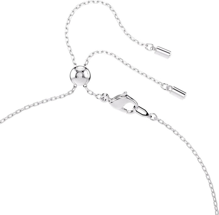 Produktbild Swarovski x Ariana Grande Y Halskette Kristallperle Verschiedene Schliffe Herz Weiss Rhodiniert (Swarovski Metall)