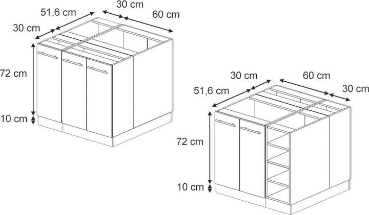 Produktbild Vicco Kücheninsel Fame-Line (60 x 81.60 x 90 cm)