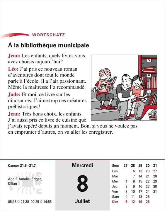 Produktbild Harenberg Französisch Sprachkalender 2026 - Französisch lernen leicht gemacht - Tagesabrei (Deutsch)
