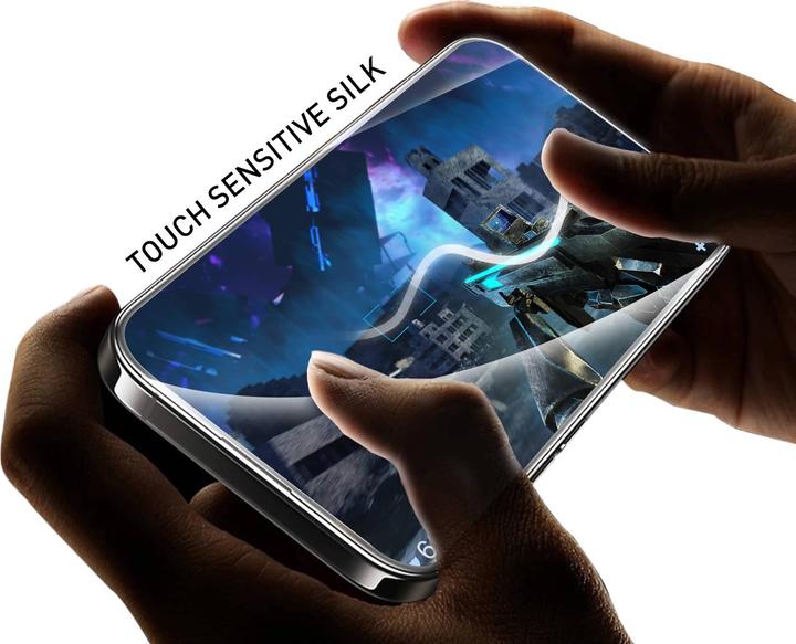 Actual product image Mx. Moox CORNING iPhone 15 Pro - Tempered Glass / Panzerglas - 3D (1 Piece, Apple iPhone 15 Pro)