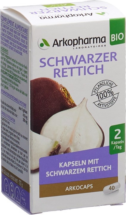 Produktbild Arkopharma Arkocaps Bio schwarzer Rettich Kapseln (40 Stück, Kapseln, 40 g)