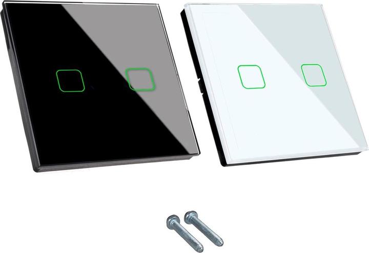 Maclean Interruttore intelligente WiFi a 2 tasti compatibile con Tuya APP Interruttore a parete