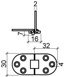 Actual product image Werkstarck Table top hinges