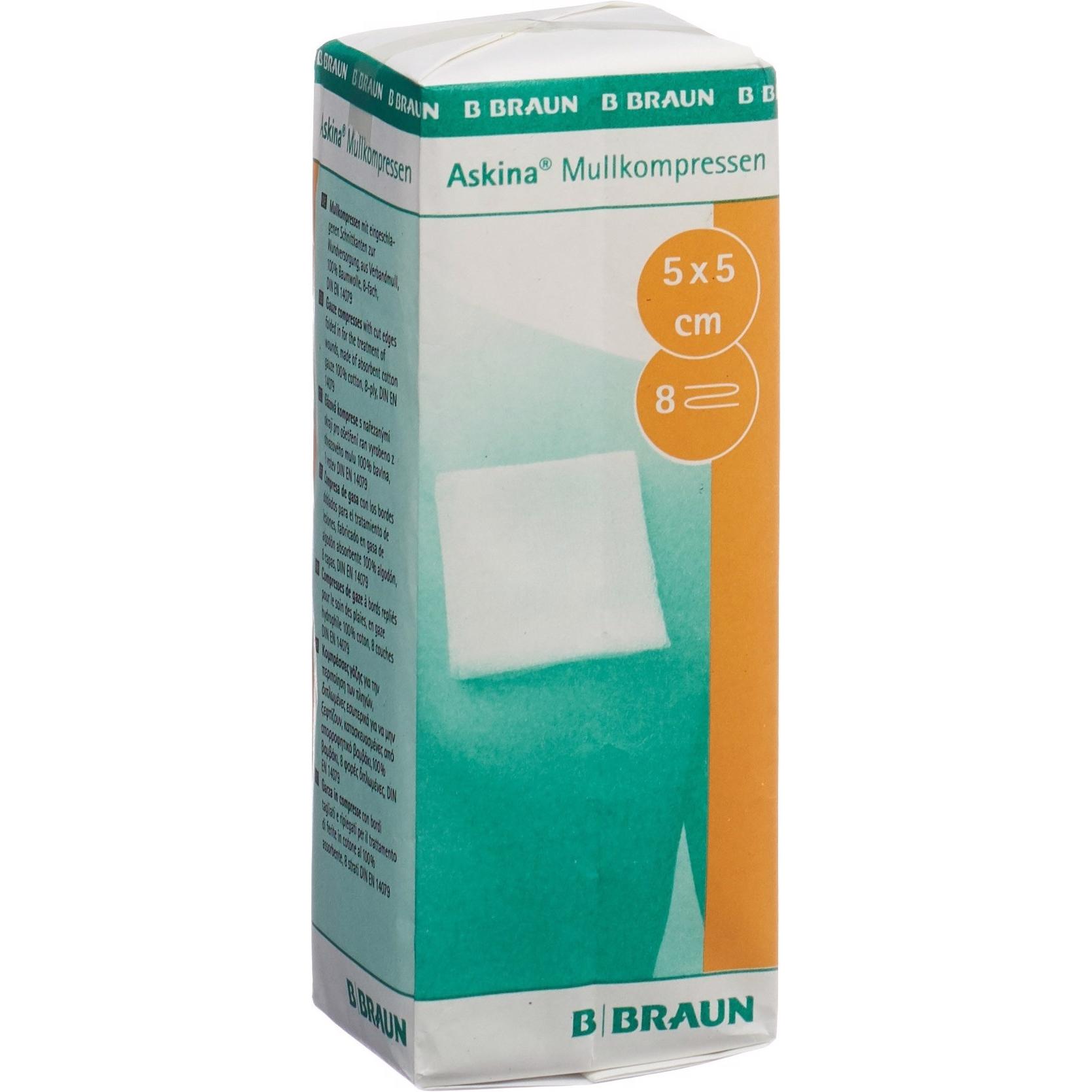 Askina, Verbandsmaterial, Mullkompresse 5cmx5cm