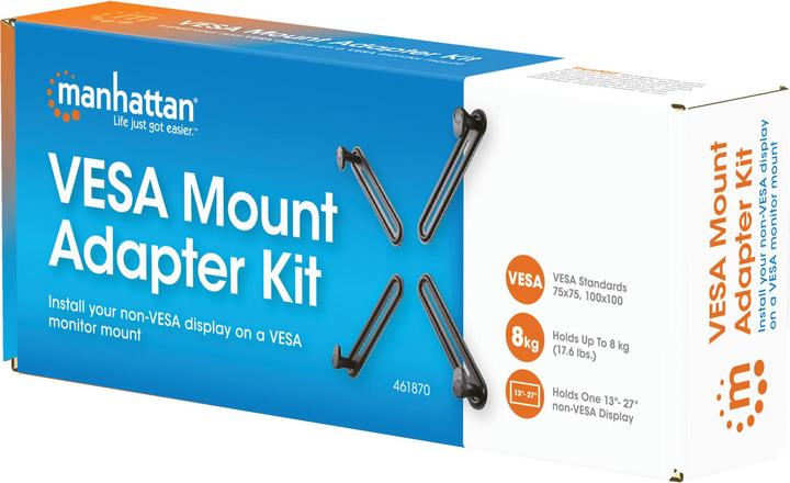 Image du produit Manhattan Kit d'adaptateurs VESA Pour les moniteurs sans trous VESA (Mur, 27.01", 8 kg)