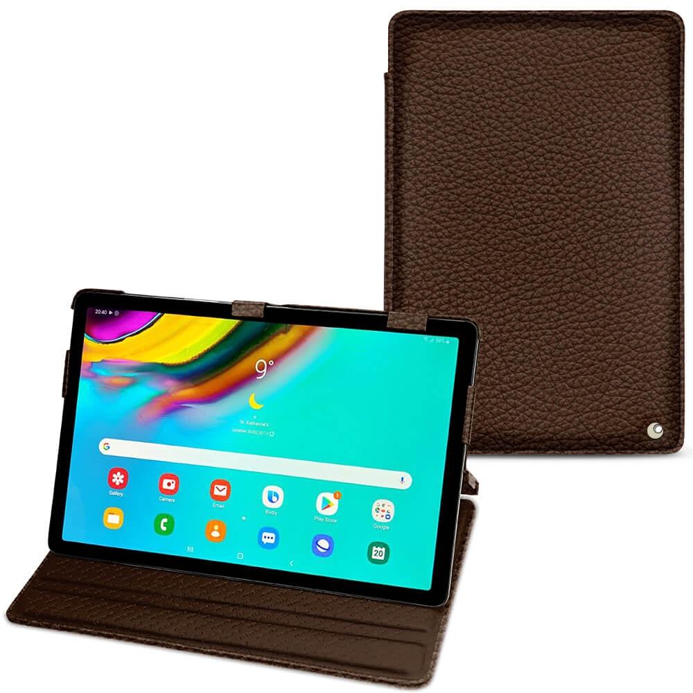 Thumbnail - Noreve Lederschutzhülle horizontal (Galaxy Tab S5e), Tablet Hülle, Braun