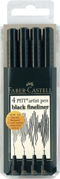 Actual product image Faber-Castell Pitt Artist Pen (Black, 4 x)