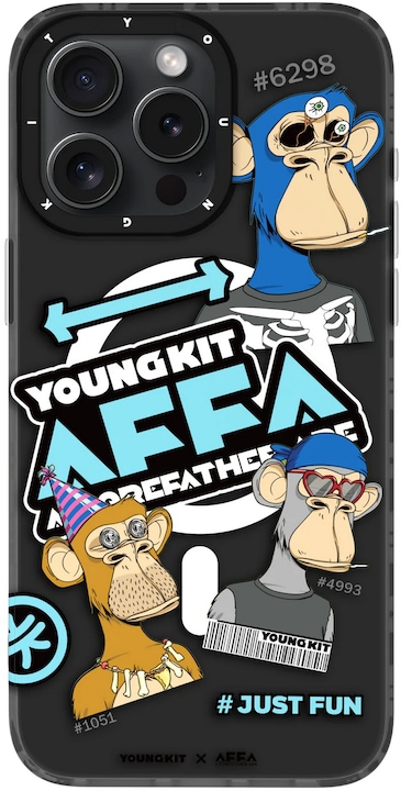 Actual product image Youngkit Coque Funny BoredApe (@BAYC) avec Magsafe (Apple iPhone 15 Pro)