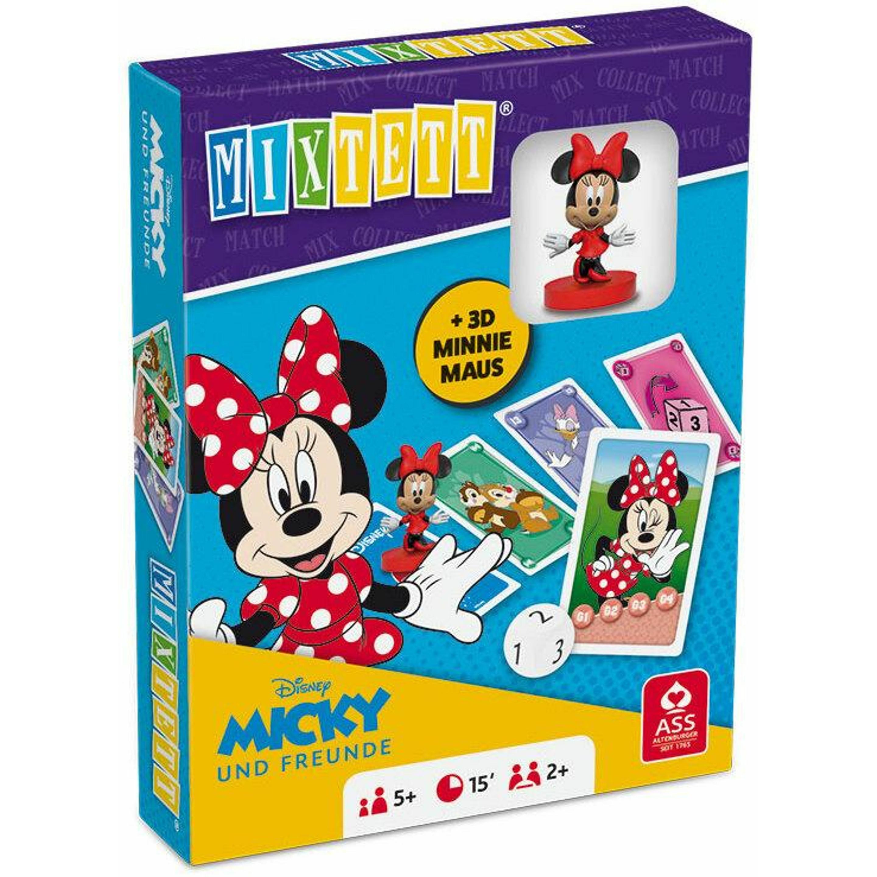 ASS Altenburg 22522246 - Mixtett - Disney Mickey+ Friends, gioco di carte (DE/FR/IT) + figurina Minnie (Tedesco)