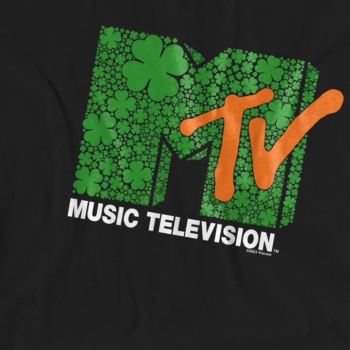 Actual product image MTV Unisex Adult Shamrock Logo St Patricks Day T-Shirt (L)