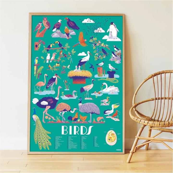Produktbild Poppik Sticker Lernposter Vögel (45 Sticker)