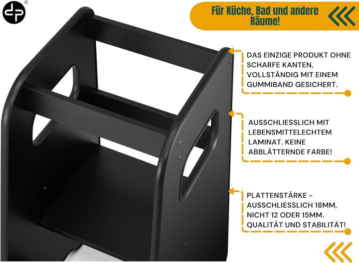 Actual product image DefiPad Learning Tower for Children Black