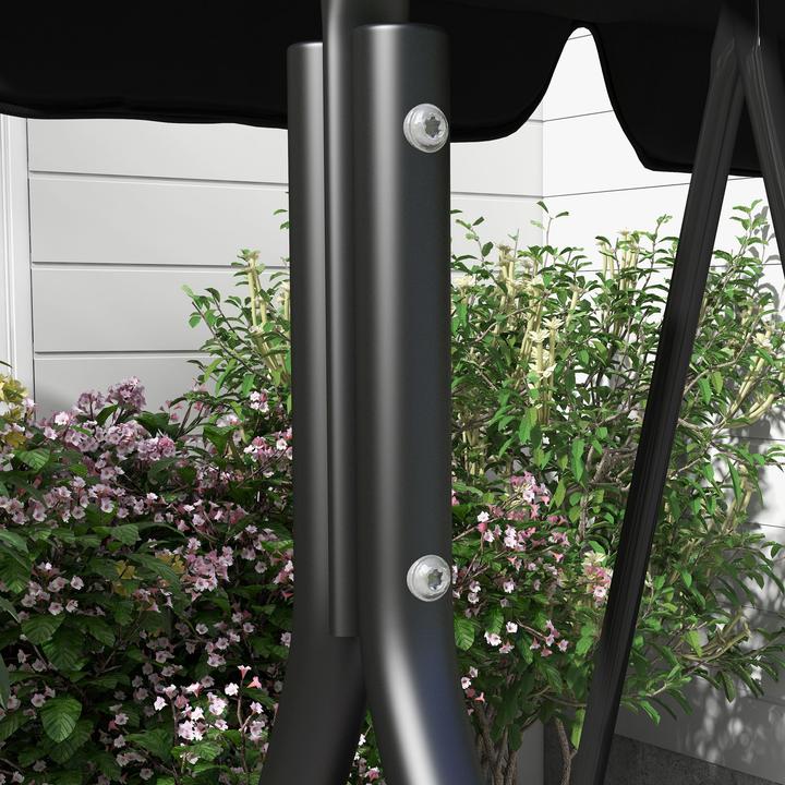 Immagine prodotto Outsunny Hollywoodschaukel Stahl, Polyester Schwarz