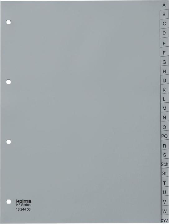 Kolma Index A4 strong A-Z 24-piece grey