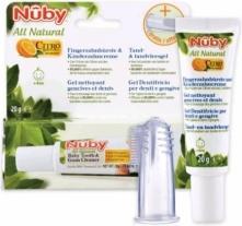 Image du produit Nuby Nûby All Natural brosse à dents à doigts et gel dentifrice 20g