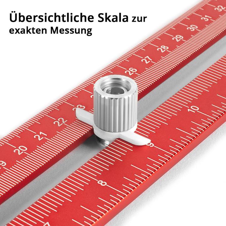 Actual product image Stahlwerk Aluminium angle marking ruler with stop and marking pin
