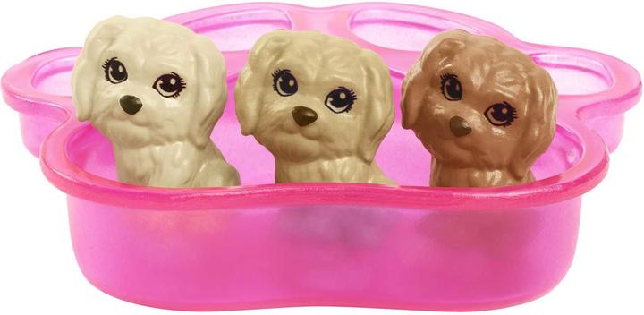 Actual product image Barbie BRB doll (brunette) with dog and puppies