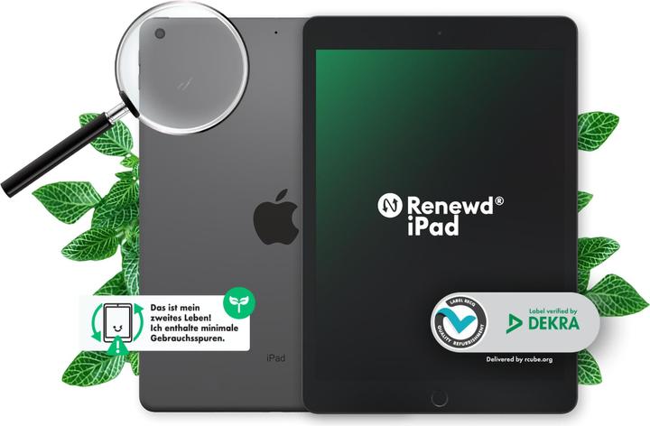 Produktbild Renewd iPad 7 (10.20", 32 GB, Space Gray, A / Wie neu)
